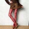 Women Fashion Wine Floral Hollow Out Fishnet Tights Lolita Bottomed Pantyhose 1 Piece Elastic Mesh Lace Stockings Slim Leggings