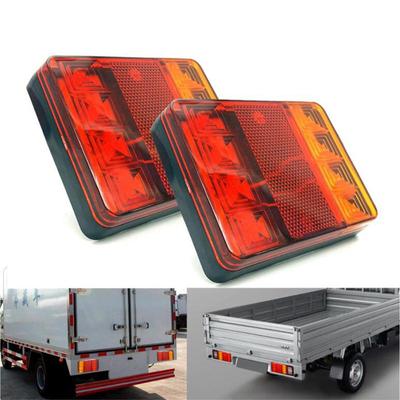 Su geçirmez 8 LED Araç Kuyruk Işık Arka Lambalar Çift tekne römorku yaprak makası 12 V Arka Parçaları Römork Kamyon Araba Aydınlatma Su Geçirmez IP65
