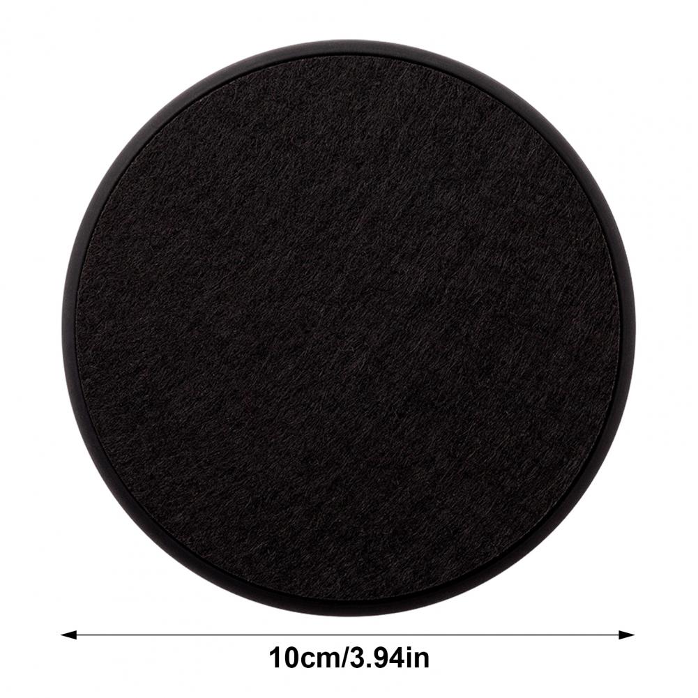 6Pcs Round Silicone Felt Coasters with Holder Heat Resistant Absorbent Drink Placemats Insulation Table Mat for Coffee Tea Cups