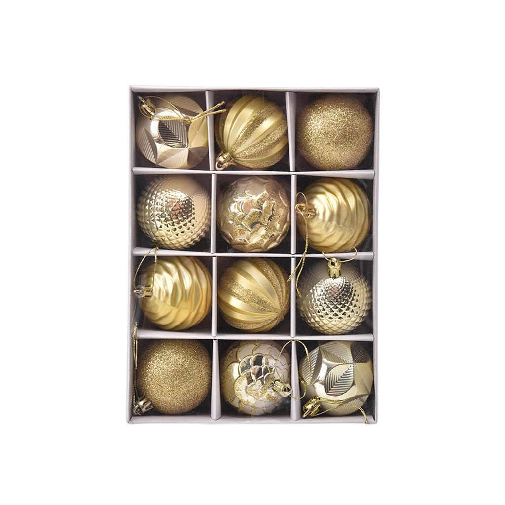 12 Stück Weihnachtskugel-Ornamente 2,36 Zoll Bruchsicherer Kunststoff Weihnachtsbaumschmuck Anhänger Dekorative Weihnachtsbaumkugeln Für Baum Feiertag