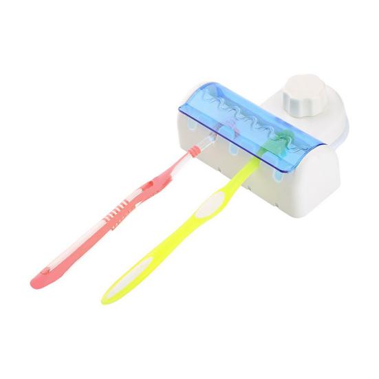 Creative Home Dust-proof Suction Cup 5 Toothbrush Holder Wall Mounted Stand