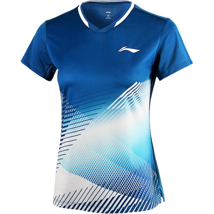 Li Ning Badminton Collection Badminton Jersey Women s Denim Blue AAYU212-2 2XL