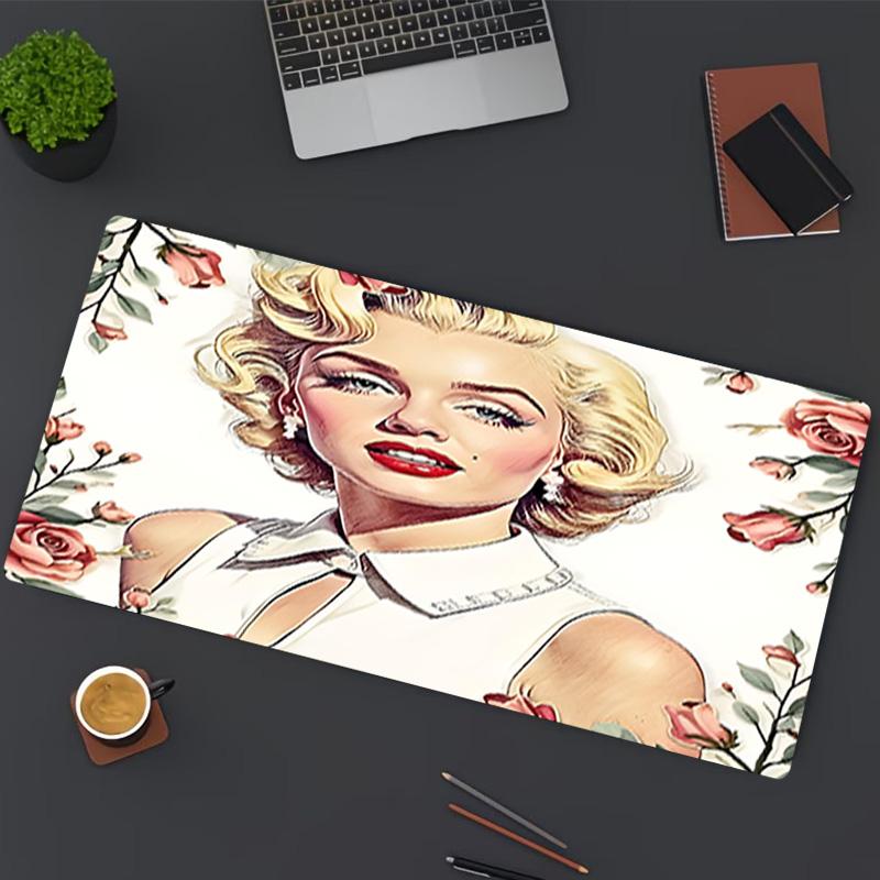 Marilyn Monroe Print Mouse Pad, for Keyboard Pad Laptop PC Mat for Office Home Use, Desk Decor, Perfect Birthday Gift for Gamers