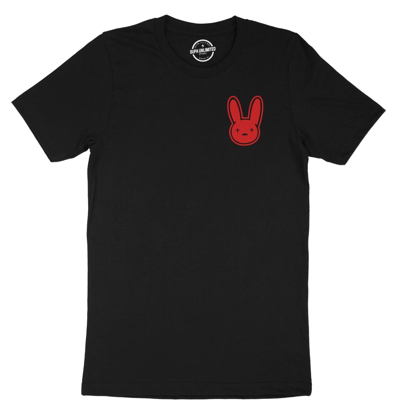 Bad Bunny El Conejo Malo Reggaeton Rap Red Graphic Hip Hop Men s T Shirt S-4XL S