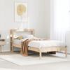 VidaXL Bed Frame with Headboard 90x200 Cm Solid Pine Wood, Bed, Bedroom Furniture, Wooden Bed, Single Bed, Frame 3305716