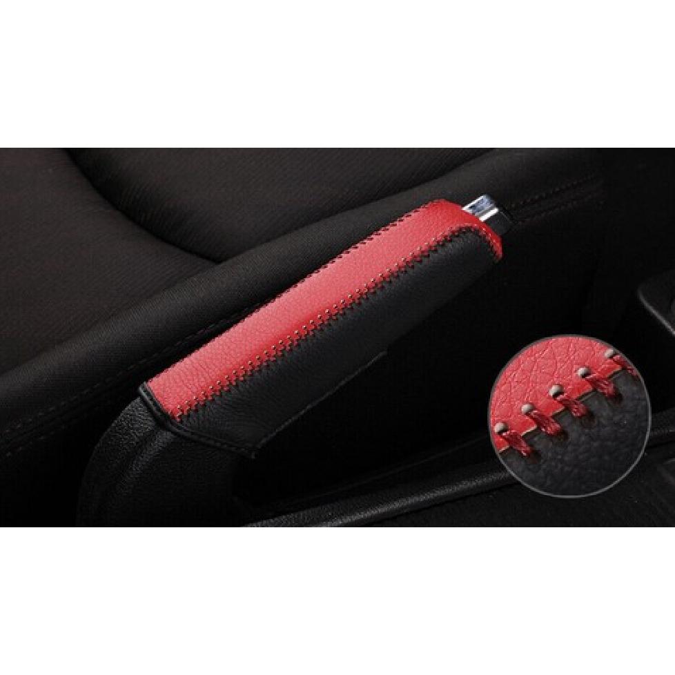 For Hyundai Elantra 2011-2016 Leather Red Black Hand Brake Lever Trim Cover 1PCS