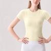 New Seamless Yoga Top-shirt Running Thin Yoga Clothes Sports Fitness Short-sleeved Blouse Women's Pilates Summer