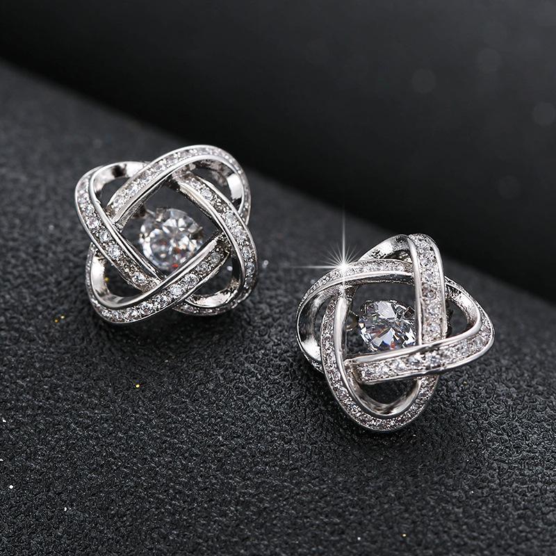 Irregular Hollow Metal Stud Earrings - Cute, Elegant, Niche Design Ear Jewelry