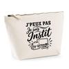 Toiletry Bag - PLANETEE - I Can't I'm a Teacher - 100% Cotton - 3 L (28×19×9 Cm) - Metal Zip Closure