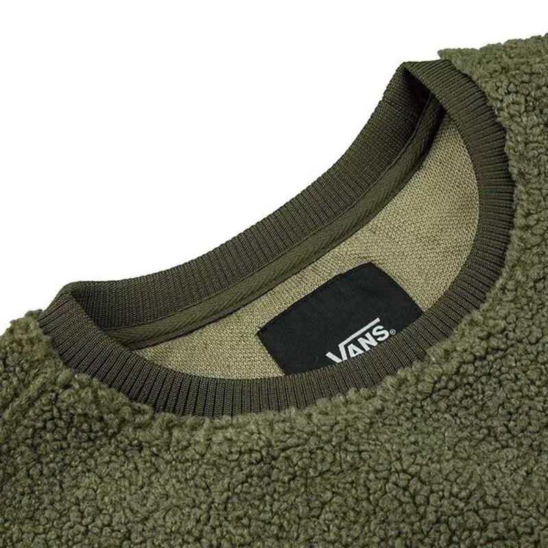 Vans Letter Splicing Crewneck Sweatshirt Men Sweatshirts Gray VN0A5H7MKCZ