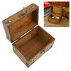 2 Stück Holz Retro Schatztruhe Zahlenschloss Andenken Aufbewahrungsbox Heimdeko