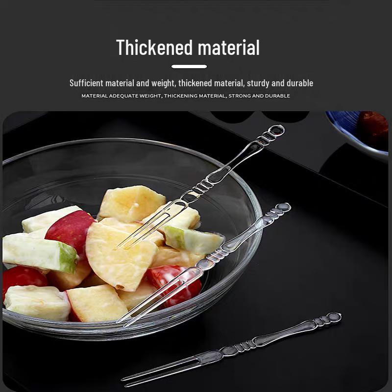 EVITA Disposable Transparent Fruit Forks