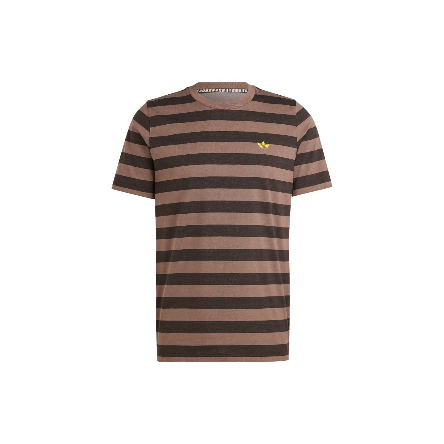 adidas Nice Striped T-Shirt Brown Men s IR7586 XXS