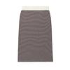 Ennitude Gingham Check Knit Skirt [Brown]