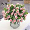 Artificial Flower Beautiful Exquisite Faux Silk Flower Realistic Visual Effect Fake Rose