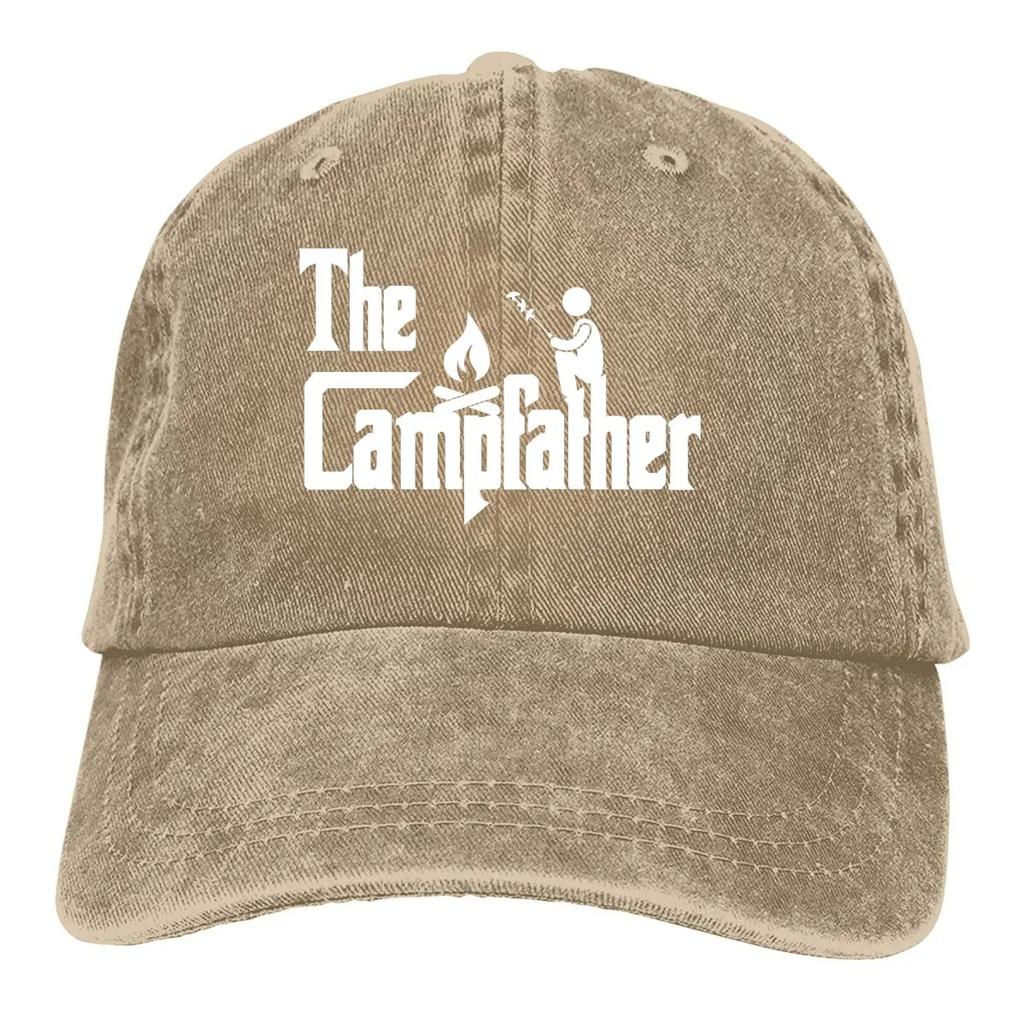 Pure Color Dad Hats The Campfather Women's Hat Sun Visor Baseball Caps Camper Camping Peaked Cap
