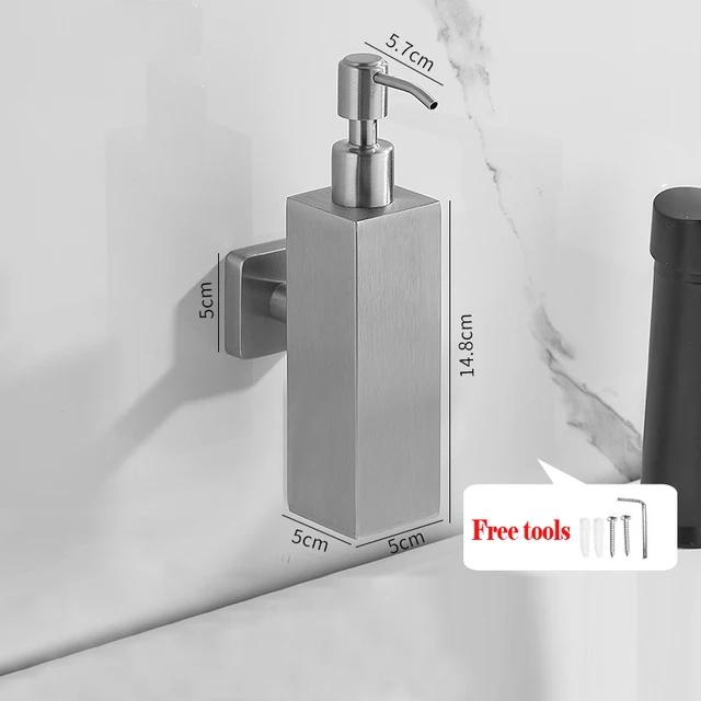 304 Stainless Steel Soap Dispenser Black Shower Shampoo Bottle Hotel Wall Hanging Press Hand Sanitizer Bottle