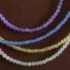 Modernlike Silver 925 Pure Blue Jade Necklace 4mm