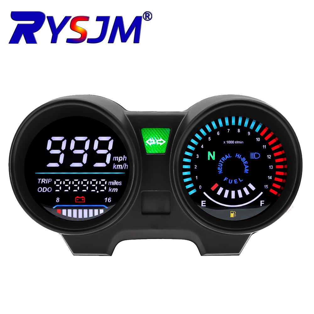 Motorcycle Speedometer LED Digital Dashboard Electronics Panel with Odometer Fuel Gauge for Brazil TITAN 150 Honda CG150 Fan150 Speedometer