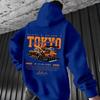 Sports Car Japanese Print Loose Hooded Sweater JDM Underground Racing Enthusiasts Men's and Women's Casual Pullover