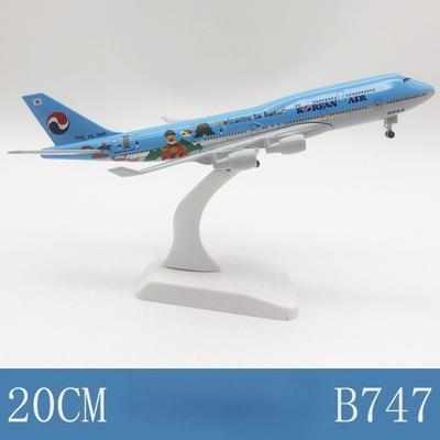 Korean Air 747 Modellflugzeug Groß Druckguss Flugzeugmodellbausätze mit Ständer Display Sammlerstück für Luftfahrtenthusiasten Geschenk