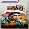 Elvis 3-teiliges Bettwäsche-Set Bettbezug Verschluss Enthält 1 Bettbezug & 2 Kissenbezüge für Alle Jahreszeiten Schlafzimmer Zuhause Wohnheim Dekor