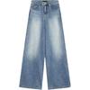 Ss25 Logo Comfortable Simple Fashion Trendy Jeans Women Jeans Blue WD-DP1-25-357-W-BL