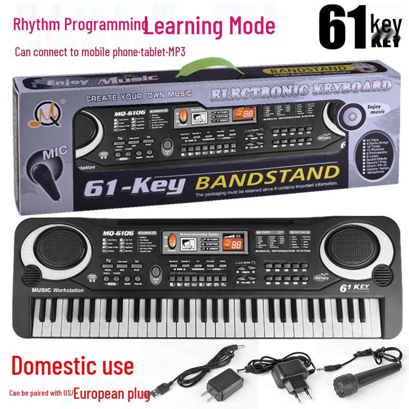 Multifunctional 61-Key Electronic Keyboard for Kids - Beginner Music Toy & Early Education Piano