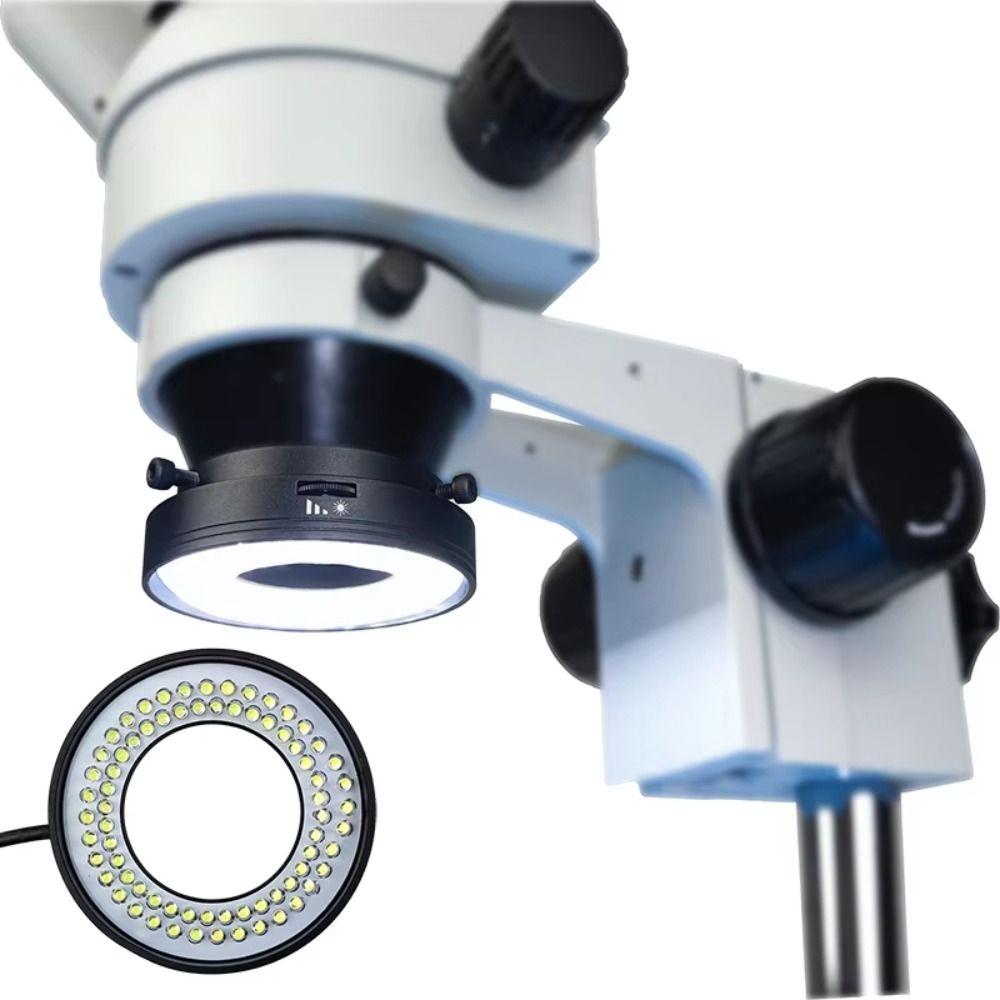 USB Powered Microscope Lamp White LED Microscope Ring Light Industry Microscope