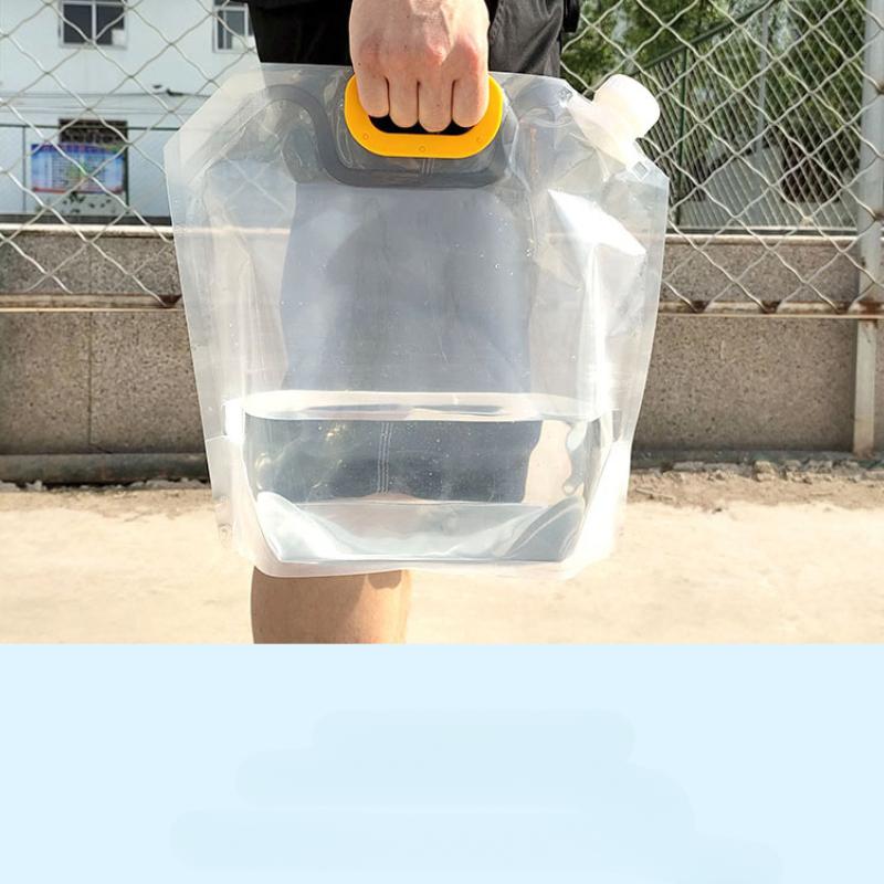 1Pc Outdoor Portable Folding Water Bag Large Capacity Water Storage Bag Mountaineering Tourism Camping Plastic Software Water Storage Bag Bucket