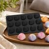 15 Cavity Silicone Shell Mold Flexible Baking Mold for Resin Chocolate Cake Soap Making with Non-Stick Surface and Heat Resistance