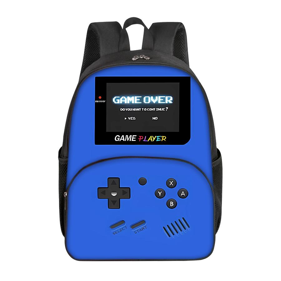 Casual Commute Spelcomputer Ronde Voorzak Rugzak Voor Jongens/Meisjes Beste Cadeaus 2D Platte Cartoon Schooltas Voor Kinderen