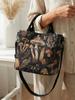 Vintage Mushroom Leaf Botanical Print Tote Bag Detachable Strap Crossbody Handbag For Women Daily Shopping