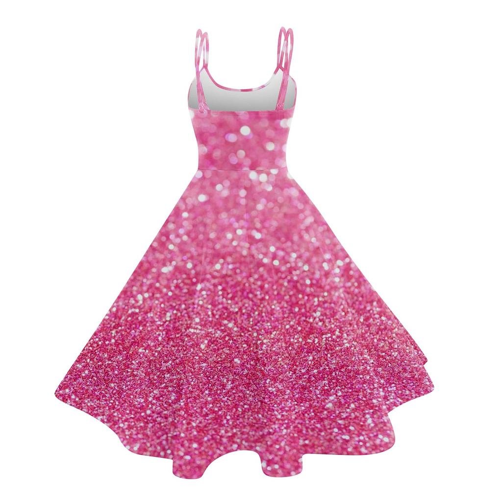 Abito da cocktail sexy senza spalline in stile gotico, punk, vintage, con stampa natalizia, da donna.