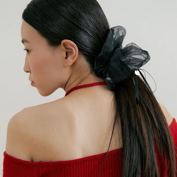 Organza Scrunch (black)