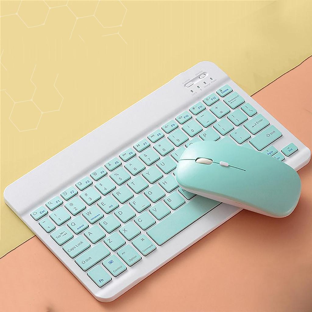 Klavye Mouse 78 Keys Portable Wireless Mini Bluetooth Keyboard and Mouse Combo for iPad MatePad Tablet