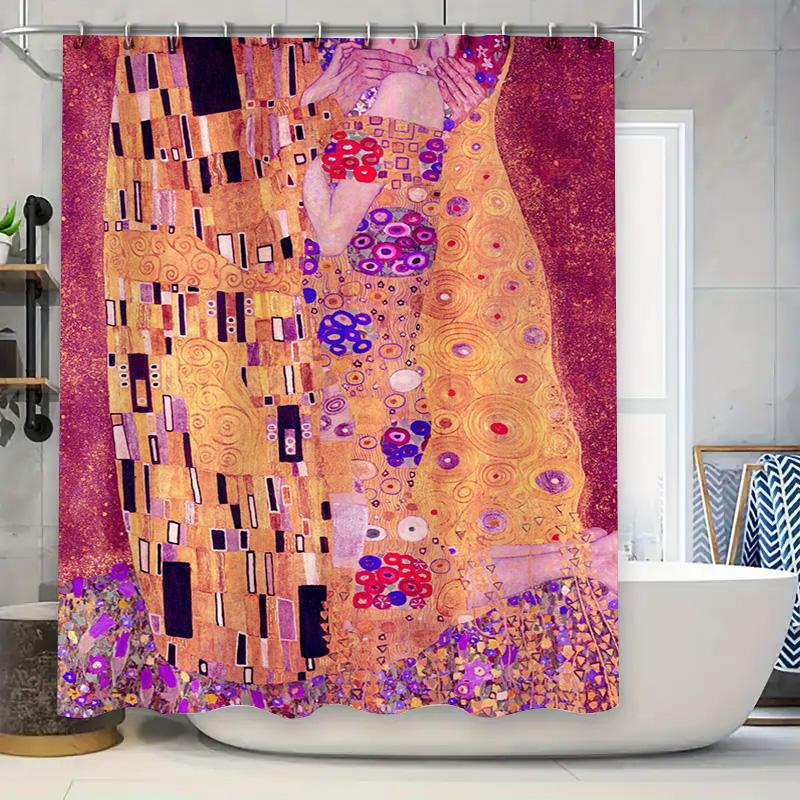 

Glamorous Bath Curtain With Vivid Art Print Perfect For Adding A Touch Of Creativity Sophistication To Your Bathroom Dcor #Home W60H190(CM)-1 Pcs