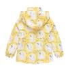 Children's Spring and Fall New Fashion Printing Rushing Coat Jacket Boys and Girls Hooded Waist Zipper Shirt Double Windbreaker