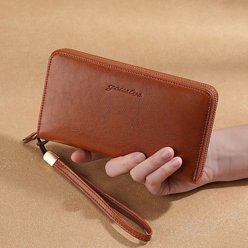 Women RFID Blocking Long Wallet PU Leather Clutch Wallet Large Capacity Zipper Around Wristlet Purse Card Holder Phone Wallet