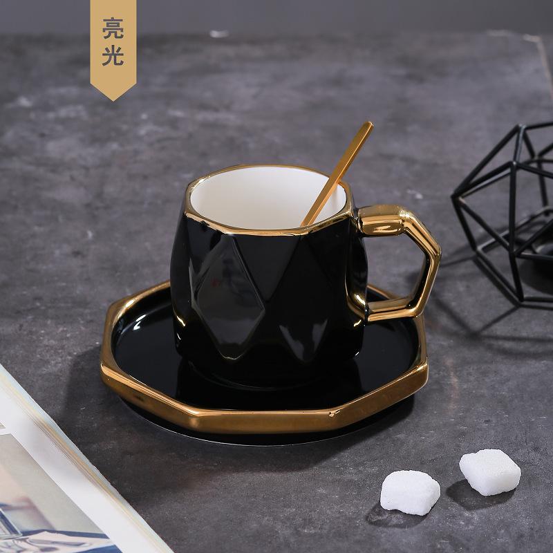 Creative ceramic cups and saucers luxury coffee cups set mugs Phnom Penh tray with spoon coffee cup