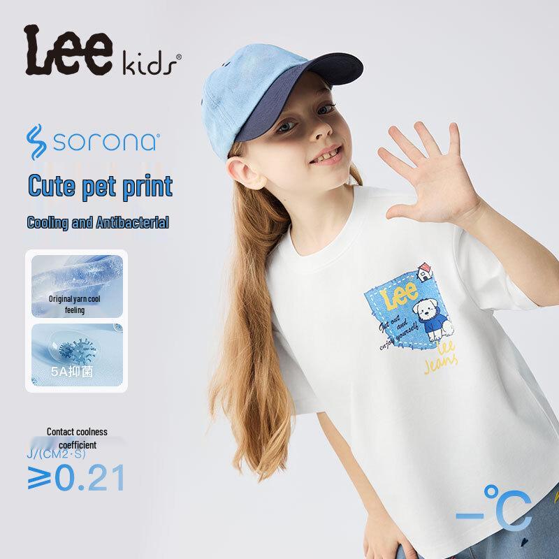 Lee Kids  Puppy Print Loose Short-Sleeve T-Shirt 160+