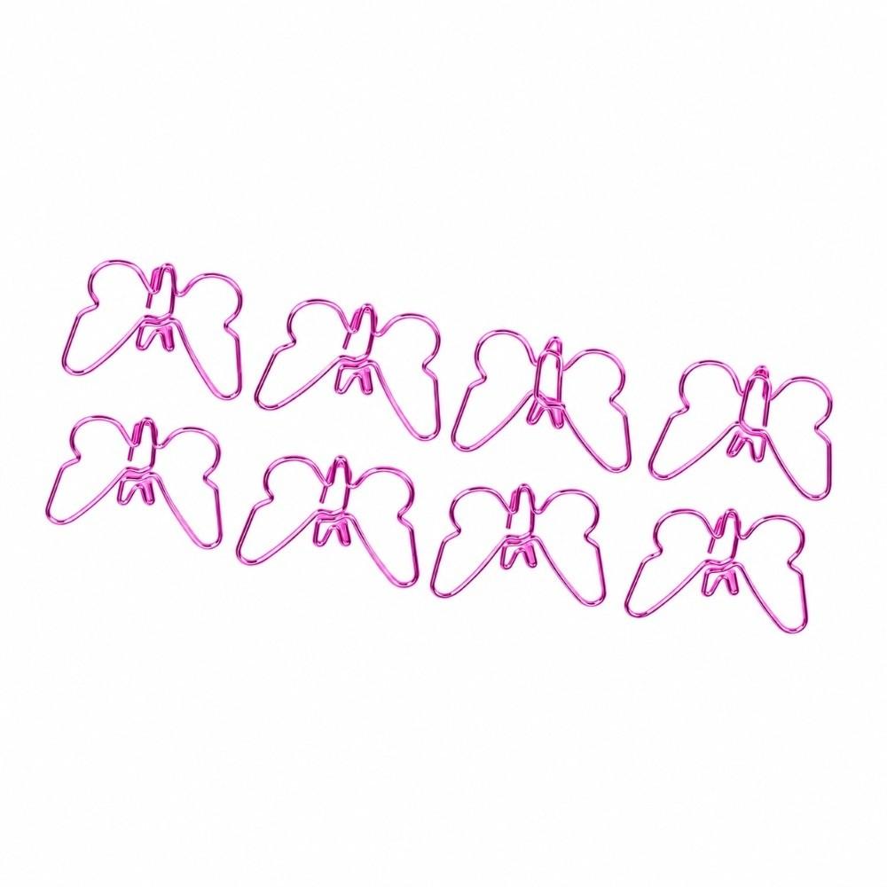 50Pcs Butterfly Shape Novelty Paper Clips Pink Shaped Paper Clips Thing Accessory