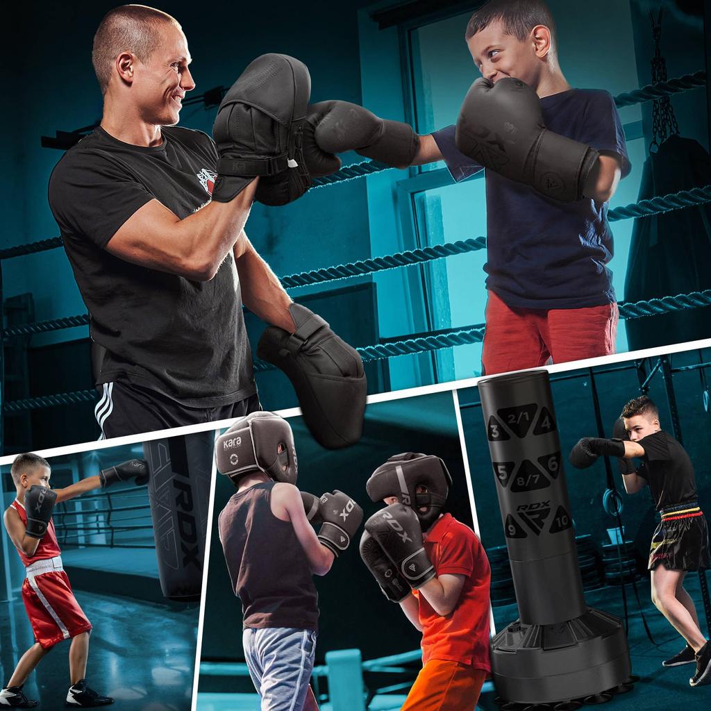 RDX Kids Boxing Muay Mayan Hide Patent Junior Training Punching Focus Thai Punching Gloves Gloves, Sparring, Thai, Leather, Kara, Pending, Mitts,