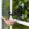 Bird Feeder Hangers with Suction Cup for Window Bird Feeder Stand Wind Chime Hook Scourtyard Lights Rack for Garden Deck Railing
