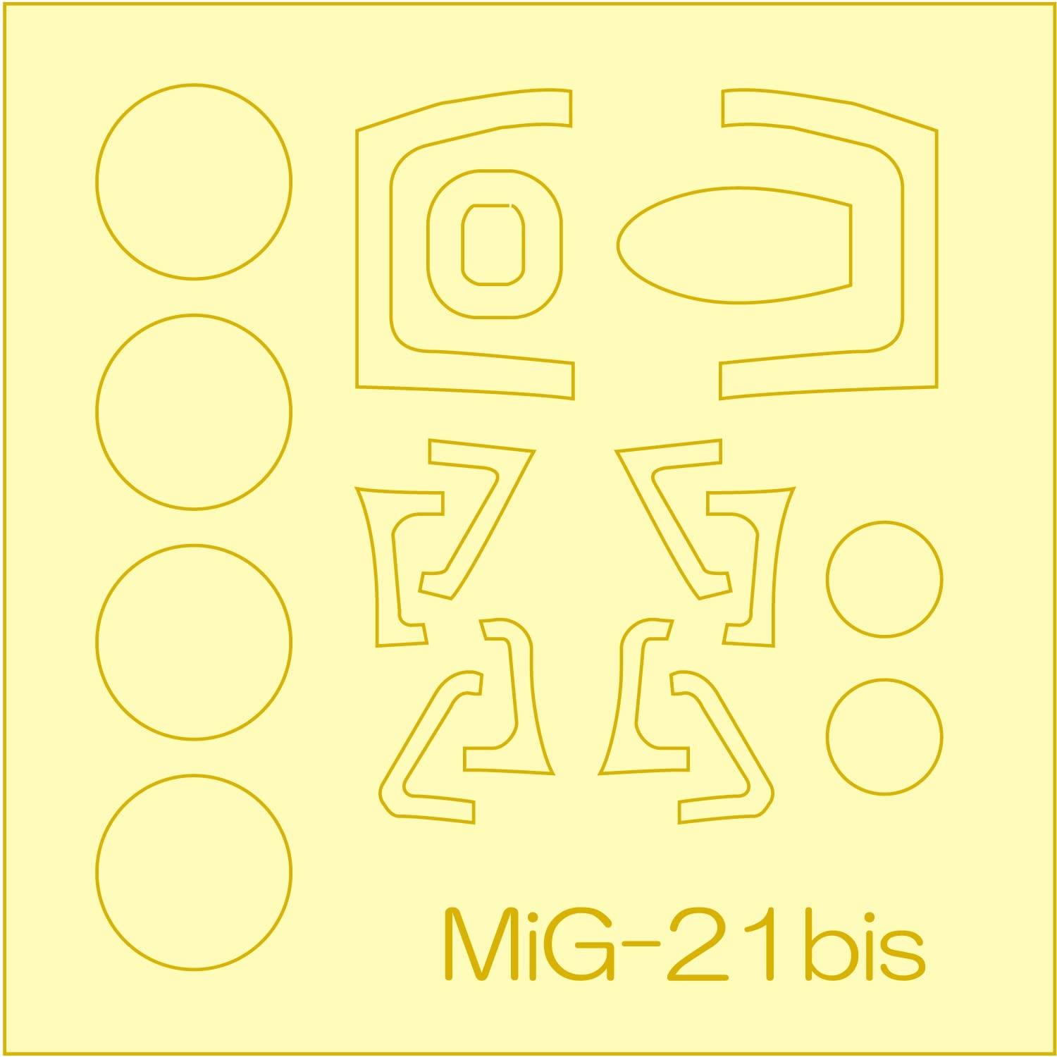 

Platz Masking for Маскирующее уплотнение для пластиковой модели 1/48 МиГ-21бис МС48-2