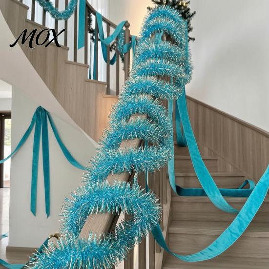 DIY Bastelgirlande Streifen 78 Zoll Rosa Lametta Weihnachtsdekoration, Glitzer Metallisch Gedreht Saisonale Event Hängedekoration für Weihnachtsbaum, Hochzeit,