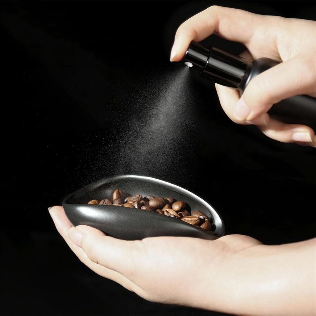 Ceramic Coffee Bean Measuring Cup Sprayed Bottle Set Coffee Dosing Tray Coffee Brewing Equipment Suitable for Coffee