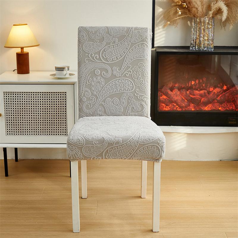 1Pc Nordic Style Jacquard Dining Chair Covers Elastic Durable All-inclusive Chairs Protector Slipcover for Living Room Banquet