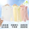 Meisjes T-shirt 2026 nieuwe stijl voor baby meisjes, vochtabsorberend, ademend, schattige effen kleur kant lange mouwen top, kinder basis shirt