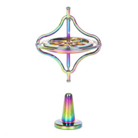 Fingertip Gyro Anti-gravity Super Sound-off Rotated Zinc Alloy Colorful Gyro Stress Relief Fidget Toy Fingertip Spinning Top Decompression Spinner